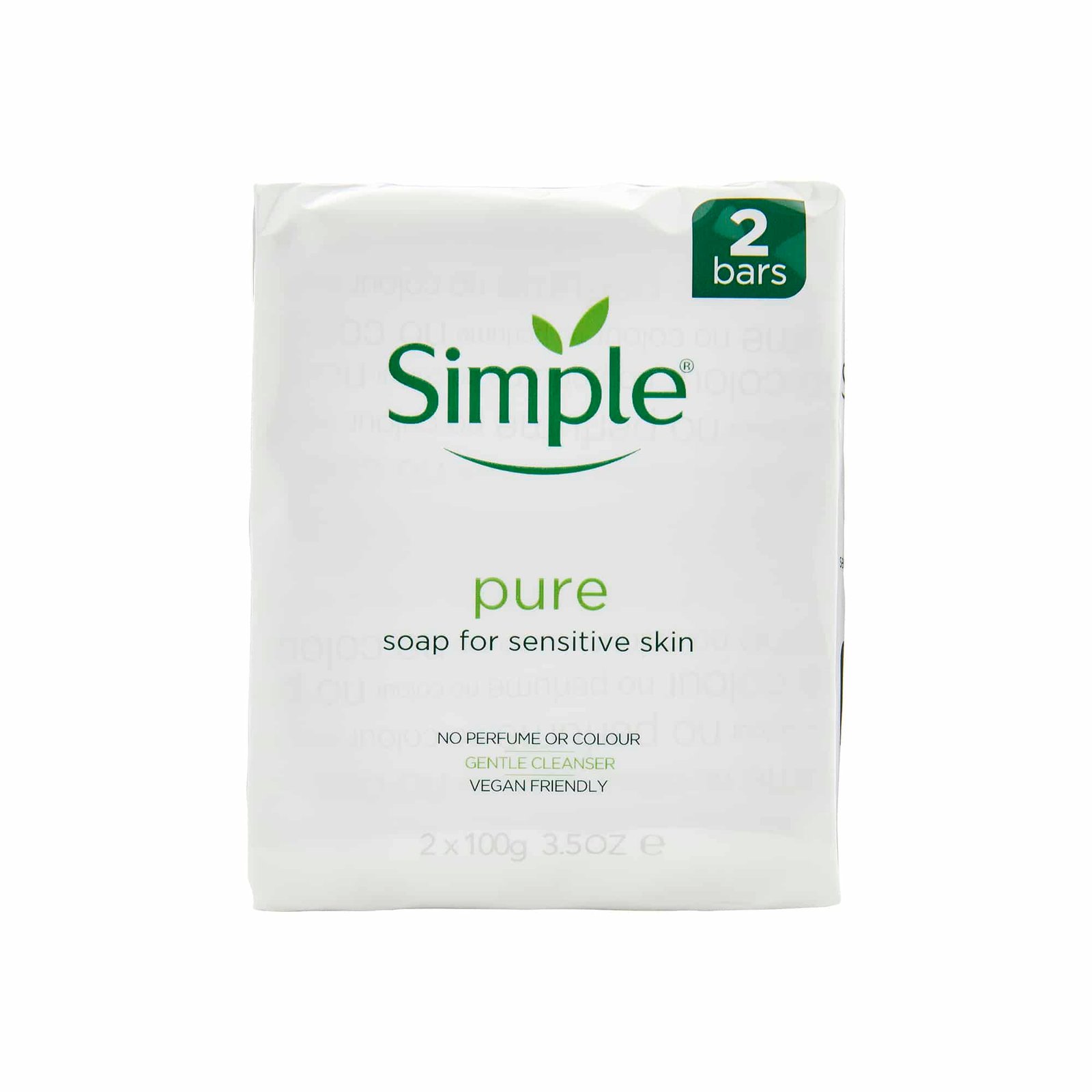 SIMPLE PURE SOAP 2BARs