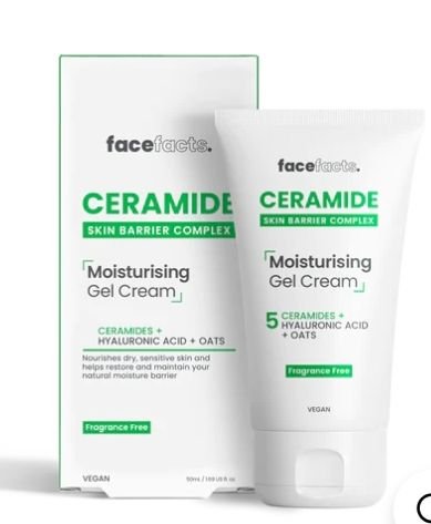 FACEFACTS CERAMIDE MOISTURIZING GEL CREAM.